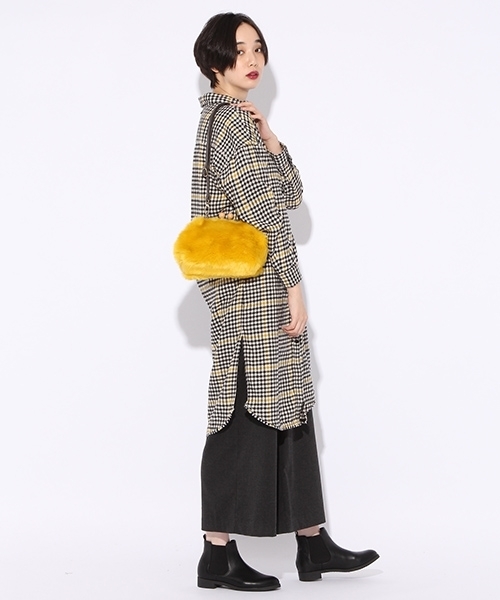 niko and...（ニコアンド）の「20ネルワイドシャツワンピース【niko and ...】（シャツワンピース・レディース・ブラック/ネイビー/クリーム・MEDIUM/LARGE）」の2枚目の写真