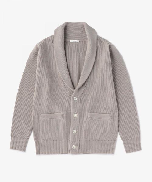 UNITED ARROWS（ユナイテッドアローズ）の「○UASB ミドルゲージ ショールカーディガン ◆（カーディガン/ボレロ・メンズ・ベージュ/ネイビー/ブラック・SMALL/MEDIUM/X-LARGE/LARGE）」の4枚目の写真