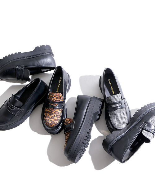 WEGO(ウィゴー)の「WEGO/厚底コインローファー(ローファー・レディース・ブラック/その他1/アニマル・MEDIUM/LARGE)」の5枚目の写真