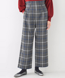 earth music&ecology | ・ハイウエストチェックワイドパンツ(その他パンツ)