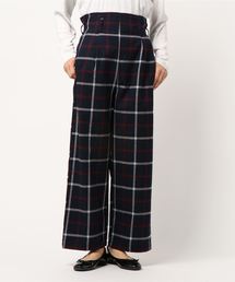 earth music&ecology | ・ハイウエストチェックワイドパンツ(その他パンツ)