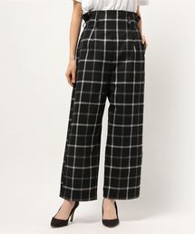 earth music&ecology | ・ハイウエストチェックワイドパンツ(その他パンツ)