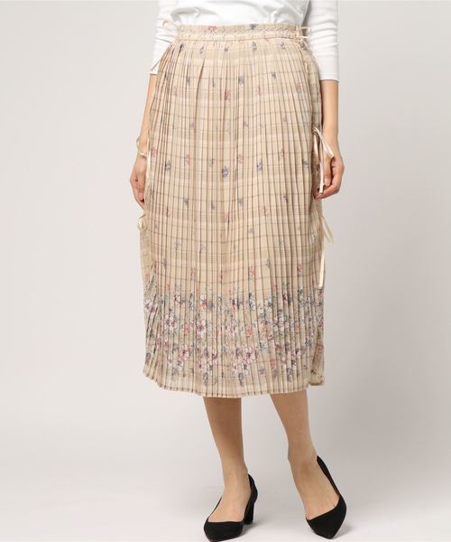 axes femme(アクシーズファム)の「サイドリボンプリーツスカート(スカート・レディース・ネイビー/ピンク/キナリ・MEDIUM)」の7枚目の写真