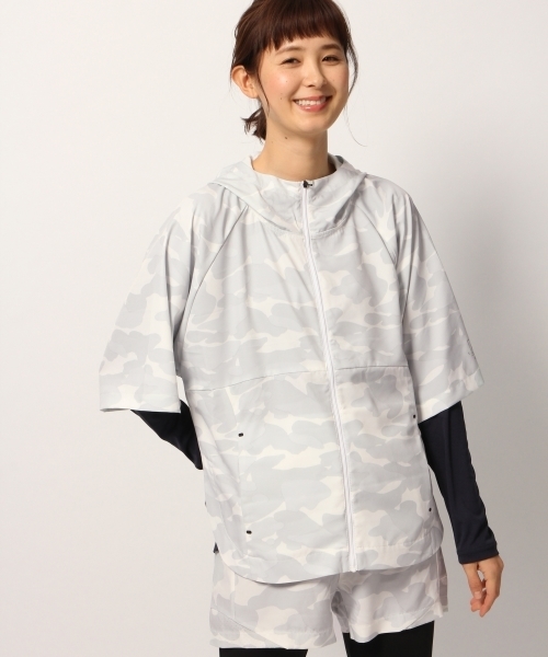 GLOBAL WORK(グローバルワーク)の「【ACTIVE】タフタショート5分袖パーカー Women/777493(その他アウター・レディース・ホワイト/グレー/レッド・LARGE/MEDIUM)」の2枚目の写真