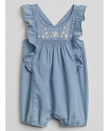 GAP | Gap カスケードフリル デニムロンパース(つなぎ/オールインワン)