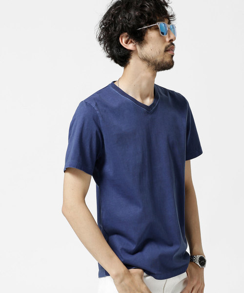 Nano Universe ナノユニバース の ピグメントバイオ加工vネックtシャツ Tシャツ カットソー Wear Nano Universe ナノユニバース の ピグメントバイオ加工vネックtシャツ Tシャツ カットソー Wear