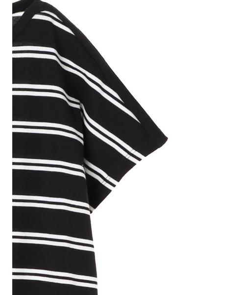 AMERICAN HOLIC（アメリカンホリック）の「・60新彊綿天竺半袖変形ボートBOXチュニック（Tシャツ/カットソー・レディース・オフホワイト/グレー系その他2/その他7・FREE）」の12枚目の写真