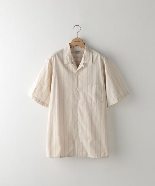 Steven Alan(スティーブンアラン)の「<Steven Alan>BUTTER STRIPE OPEN COLLAR BOLD SHIRT/シャツ ◆(シャツ/ブラウス・メンズ・オレンジ/ロイヤルブルー・SMALL/LARGE/MEDIUM/X-LARGE)」の5枚目の写真