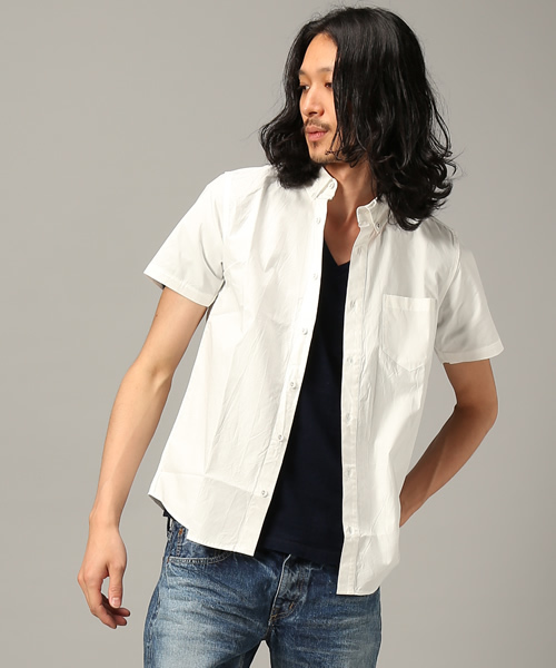 Denime(ドゥニーム)の「S/S TYPEWRITER BD SHIRTS(シャツ/ブラウス・メンズ・マスタード/グリーン/サックスブルー/ホワイト・LARGE/SMALL/MEDIUM)」の2枚目の写真