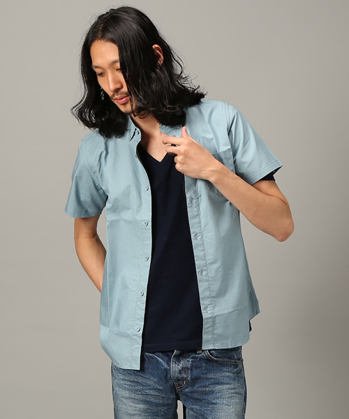 Denime(ドゥニーム)の「S/S TYPEWRITER BD SHIRTS(シャツ/ブラウス・メンズ・マスタード/グリーン/サックスブルー/ホワイト・LARGE/SMALL/MEDIUM)」の3枚目の写真