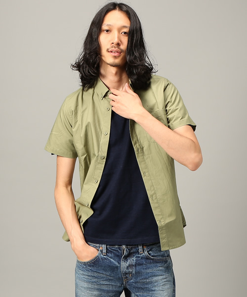 Denime(ドゥニーム)の「S/S TYPEWRITER BD SHIRTS(シャツ/ブラウス・メンズ・マスタード/グリーン/サックスブルー/ホワイト・LARGE/SMALL/MEDIUM)」の1枚目の写真