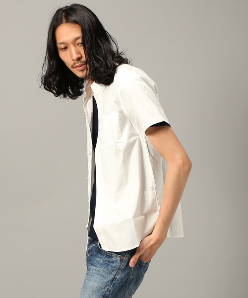 Denime(ドゥニーム)の「S/S TYPEWRITER BD SHIRTS(シャツ/ブラウス・メンズ・マスタード/グリーン/サックスブルー/ホワイト・LARGE/SMALL/MEDIUM)」の6枚目の写真