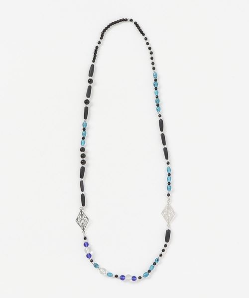 チャイハネ（チャイハネ）の「【チャイハネ】カミーラネックレス（ネックレス・レディース・ブラック/ブルー・FREE）」の4枚目の写真