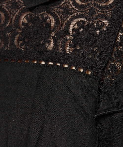 mysty woman（ミスティウーマン）の「バック釦ブラウス（シャツ/ブラウス・レディース・ブラック/オフホワイト/ピンクベージュ・MEDIUM）」の10枚目の写真