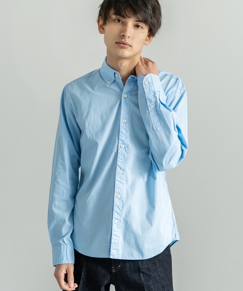 Audience（オーディエンス）の「日本製 シャーリング加工 ボタンダウン 長袖シャツ（シャツ/ブラウス・メンズ・ブラック系その他2/ブルー系その他3/ブルー/ブルー系その他2/ブラウン系その他/グレー系その他/ブルー系その他4/オフホワイト/ブルー系その他5/ブラック系その他/ネイビー/ブルー系その他/ピンク/ライトブルー/サックスブルー/ホワイト/ダークネイビー/ベージュ/ホワイト系その他/ブラック系その他3・S/M/L/XL）」の14枚目の写真