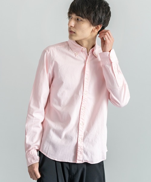 Audience（オーディエンス）の「日本製 シャーリング加工 ボタンダウン 長袖シャツ（シャツ/ブラウス・メンズ・ブラック系その他2/ブルー系その他3/ブルー/ブルー系その他2/ブラウン系その他/グレー系その他/ブルー系その他4/オフホワイト/ブルー系その他5/ブラック系その他/ネイビー/ブルー系その他/ピンク/ライトブルー/サックスブルー/ホワイト/ダークネイビー/ベージュ/ホワイト系その他/ブラック系その他3・S/M/L/XL）」の20枚目の写真