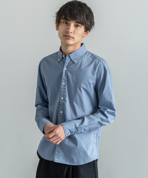 Audience（オーディエンス）の「日本製 シャーリング加工 ボタンダウン 長袖シャツ（シャツ/ブラウス・メンズ・ブラック系その他2/ブルー系その他3/ブルー/ブルー系その他2/ブラウン系その他/グレー系その他/ブルー系その他4/オフホワイト/ブルー系その他5/ブラック系その他/ネイビー/ブルー系その他/ピンク/ライトブルー/サックスブルー/ホワイト/ダークネイビー/ベージュ/ホワイト系その他/ブラック系その他3・S/M/L/XL）」の15枚目の写真