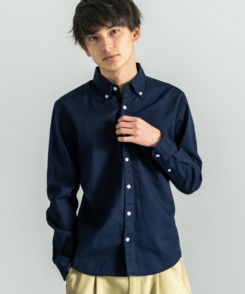 Audience（オーディエンス）の「日本製 シャーリング加工 ボタンダウン 長袖シャツ（シャツ/ブラウス・メンズ・ブラック系その他2/ブルー系その他3/ブルー/ブルー系その他2/ブラウン系その他/グレー系その他/ブルー系その他4/オフホワイト/ブルー系その他5/ブラック系その他/ネイビー/ブルー系その他/ピンク/ライトブルー/サックスブルー/ホワイト/ダークネイビー/ベージュ/ホワイト系その他/ブラック系その他3・S/M/L/XL）」の17枚目の写真