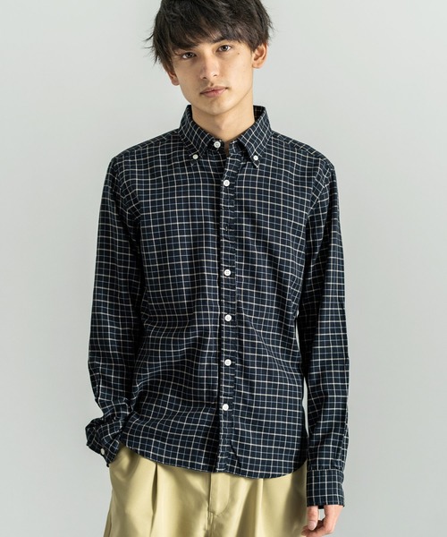 Audience（オーディエンス）の「日本製 シャーリング加工 ボタンダウン 長袖シャツ（シャツ/ブラウス・メンズ・ブラック系その他2/ブルー系その他3/ブルー/ブルー系その他2/ブラウン系その他/グレー系その他/ブルー系その他4/オフホワイト/ブルー系その他5/ブラック系その他/ネイビー/ブルー系その他/ピンク/ライトブルー/サックスブルー/ホワイト/ダークネイビー/ベージュ/ホワイト系その他/ブラック系その他3・S/M/L/XL）」の8枚目の写真