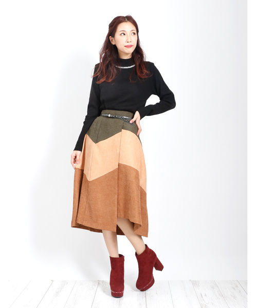 attagirl(アタガール)の「チャンキーヒール ショートブーツ(ブーツ・レディース・ブラック/ワインレッド/ブラック系その他・LL/S/M/L)」の9枚目の写真