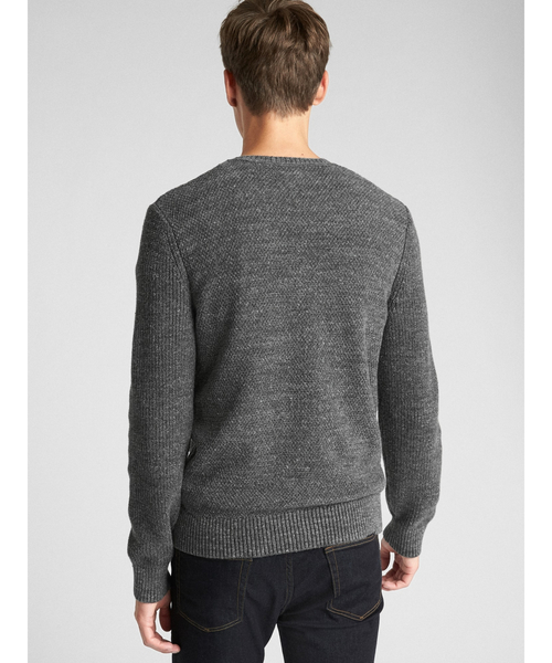 GAP(ギャップ)の「バディング ケーブルニット クルーネック プルオーバーセーター(ニット/セーター・メンズ・オフホワイト/チャコールグレー/ネイビー/グリーン・L/M/XL/XS/S)」の5枚目の写真