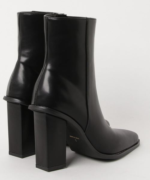 EIMY ISTOIRE（エイミーイストワール）の「スクエアヒールショートブーツ（ブーツ・レディース・ホワイト/ブラック・MEDIUM/LARGE/SMALL）」の3枚目の写真