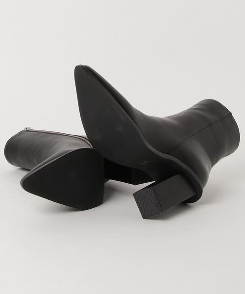 EIMY ISTOIRE（エイミーイストワール）の「スクエアヒールショートブーツ（ブーツ・レディース・ホワイト/ブラック・MEDIUM/LARGE/SMALL）」の4枚目の写真