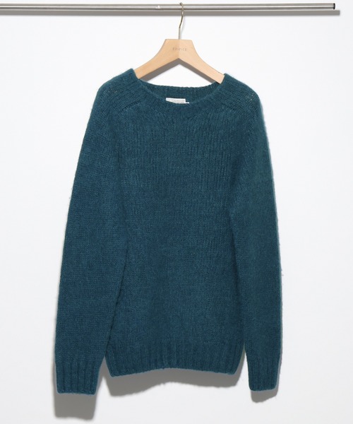 INVERALLAN（インバーアラン）の「【Begin掲載】INVERALLAN×EDIFICE / インバーアラン別注 アルパカMIXクルーネックニット（ニット/セーター・メンズ・ホワイト/ブラック/ブルー/ブルーグリーン/オレンジ・38/40/42）」の5枚目の写真