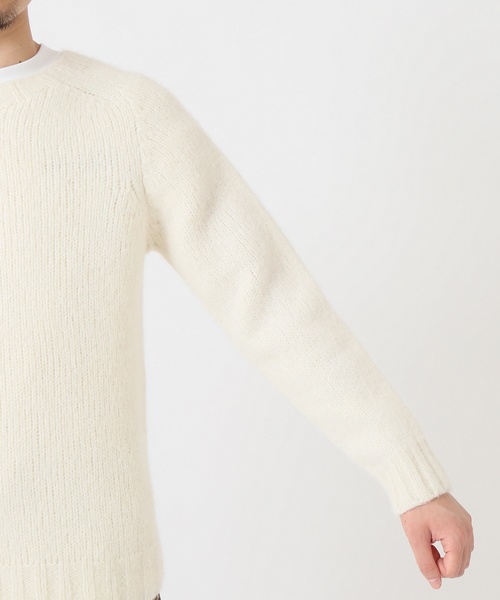 INVERALLAN（インバーアラン）の「【Begin掲載】INVERALLAN×EDIFICE / インバーアラン別注 アルパカMIXクルーネックニット（ニット/セーター・メンズ・ホワイト/ブラック/ブルー/ブルーグリーン/オレンジ・38/40/42）」の16枚目の写真