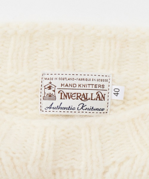 INVERALLAN（インバーアラン）の「【Begin掲載】INVERALLAN×EDIFICE / インバーアラン別注 アルパカMIXクルーネックニット（ニット/セーター・メンズ・ホワイト/ブラック/ブルー/ブルーグリーン/オレンジ・38/40/42）」の19枚目の写真