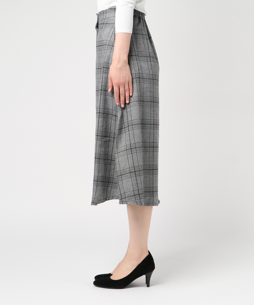 WEGO（ウィゴー）の「WEGO/チェック前ボタンミドルスカート（スカート・レディース・ブラック系その他2/グレー系その他2・FREE）」の3枚目の写真