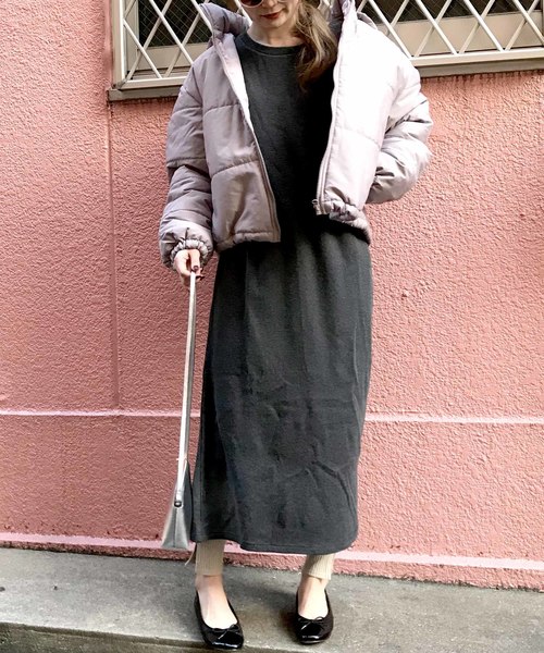 archives（アルシーヴ）の「【ZOZO限定】バックレースアップサーマルワンピース（ワンピース・レディース・チャコールグレー/ブラック/ブラウン/アイボリー・MEDIUM）」の6枚目の写真