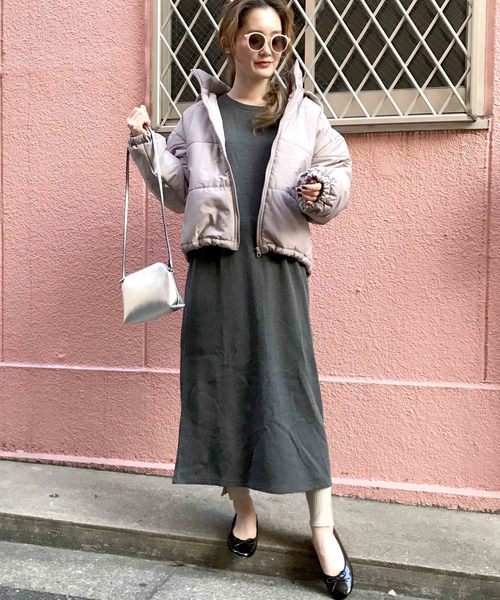 archives（アルシーヴ）の「【ZOZO限定】バックレースアップサーマルワンピース（ワンピース・レディース・チャコールグレー/ブラック/ブラウン/アイボリー・MEDIUM）」の7枚目の写真