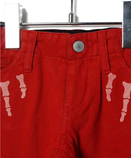 HYSTERIC MINI（ヒステリックミニ）の「Outside the pocket スリム天竺パンツ（その他パンツ・キッズ・レッド/チャコール・100/110/120）」の4枚目の写真