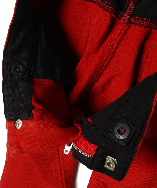 HYSTERIC MINI（ヒステリックミニ）の「Outside the pocket スリム天竺パンツ（その他パンツ・キッズ・レッド/チャコール・100/110/120）」の9枚目の写真