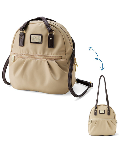 Live in comfort（リブインコンフォート）の「リブ　イン　コンフォート　どんなシーンにも心強い！　リュックにもショルダーにもなる２－ＷＡＹお役立ちバッグ（バックパック/リュック・レディース・ブラック/レッド/ターコイズブルー/ベージュ・ONE SIZE）」の7枚目の写真