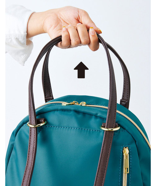 Live in comfort（リブインコンフォート）の「リブ　イン　コンフォート　どんなシーンにも心強い！　リュックにもショルダーにもなる２－ＷＡＹお役立ちバッグ（バックパック/リュック・レディース・ブラック/レッド/ターコイズブルー/ベージュ・ONE SIZE）」の13枚目の写真