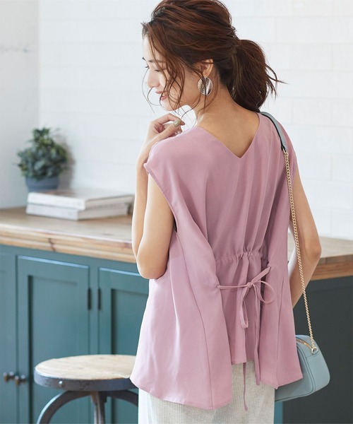 titivate（ティティベイト）の「ﾏﾙﾁwayｳｴｽﾄﾏｰｸﾌﾞﾗｳｽ（シャツ/ブラウス・レディース・ホワイト/ブラック/ネイビー/ラベンダー/グレイッシュベージュ/イエロー/ブラウン系その他/ブラウン/グリーン/ボルドー/ブラック系その他/グリーン系その他/イエロー系その他・FREE）」の10枚目の写真