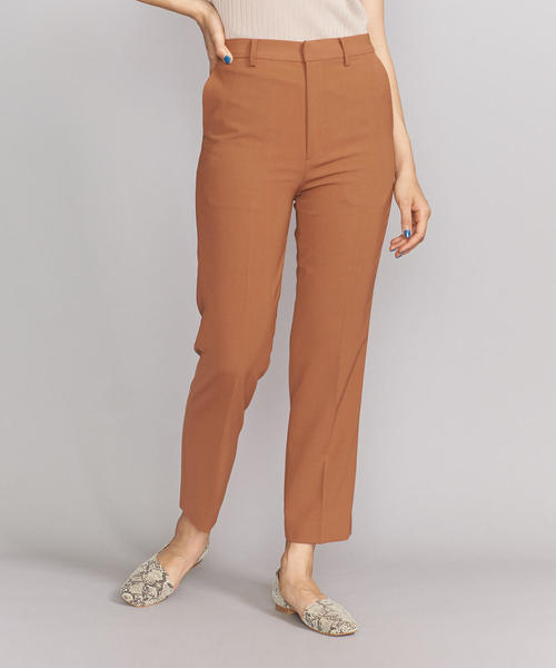 BEAUTY&YOUTH UNITED ARROWS（ビューティーアンドユースユナイテッドアローズ）の「BY ツイルセンタープレス9分丈パンツо（その他パンツ・レディース・ブラウン/ネイビー/ライラック・SMALL/LARGE/MEDIUM）」の2枚目の写真