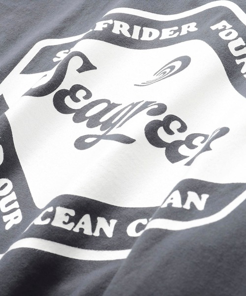 SEAGREEN（シーグリーン）の「SEAGREEN(シーグリーン)×SURFRIDER L/Ｓ2 カットソー（Tシャツ/カットソー・メンズ・ホワイト/チャコールグレー・1/2/3）」の11枚目の写真