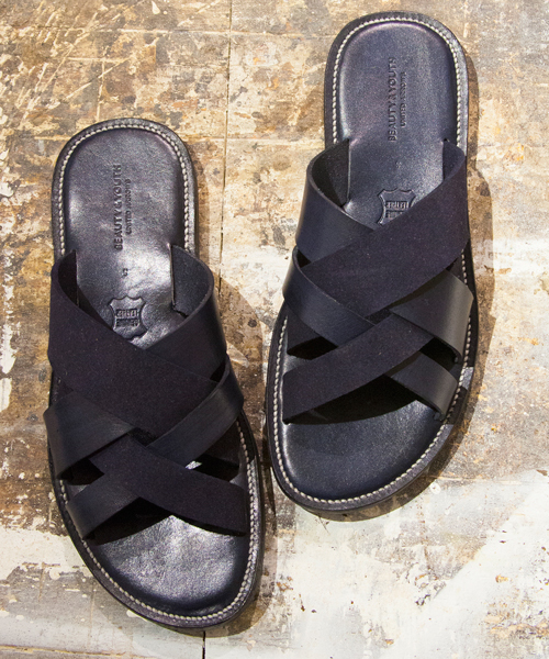 BEAUTY&YOUTH UNITED ARROWS（ビューティーアンドユースユナイテッドアローズ）の「BY∴ クロスコンビ サンダル14ss◆（サンダル・メンズ・ブラウン/ダークブラウン/ネイビー・SMALL/LARGE/X-LARGE/MEDIUM）」の3枚目の写真