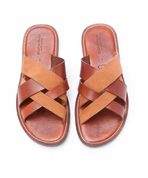BEAUTY&YOUTH UNITED ARROWS（ビューティーアンドユースユナイテッドアローズ）の「BY∴ クロスコンビ サンダル14ss◆（サンダル・メンズ・ブラウン/ダークブラウン/ネイビー・SMALL/LARGE/X-LARGE/MEDIUM）」の8枚目の写真