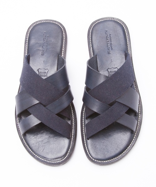 BEAUTY&YOUTH UNITED ARROWS（ビューティーアンドユースユナイテッドアローズ）の「BY∴ クロスコンビ サンダル14ss◆（サンダル・メンズ・ブラウン/ダークブラウン/ネイビー・SMALL/LARGE/X-LARGE/MEDIUM）」の9枚目の写真