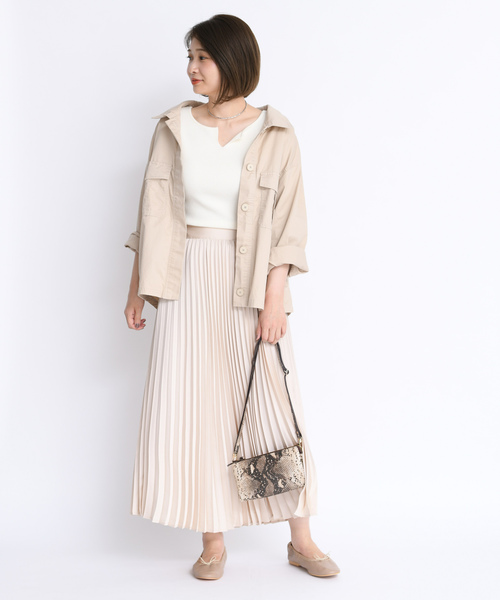 DouDou（ドゥドゥ）の「シャツブルゾン（その他アウター・レディース・ベージュ/オフホワイト・FREE）」の6枚目の写真