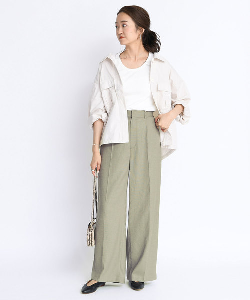 DouDou（ドゥドゥ）の「シャツブルゾン（その他アウター・レディース・ベージュ/オフホワイト・FREE）」の10枚目の写真