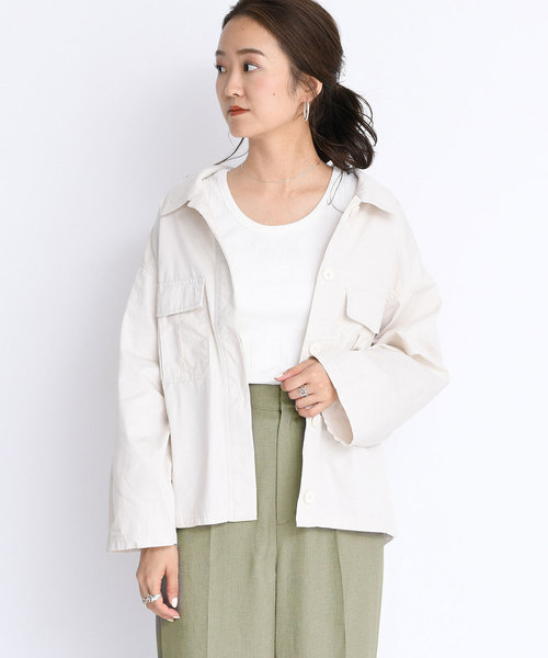 DouDou（ドゥドゥ）の「シャツブルゾン（その他アウター・レディース・ベージュ/オフホワイト・FREE）」の17枚目の写真