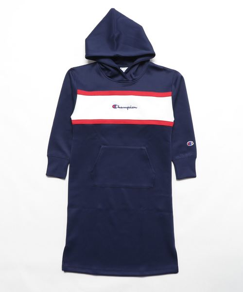 セール Champion チャンピオン フードワンピース キッズ ブランドロゴ ワンピース Champion チャンピオン のファッション通販 Zozotown