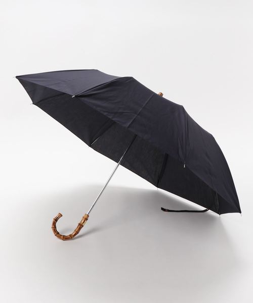 Traditional Weatherwear（トラディショナルウェザーウェア）の「FOLDING UMBRELLA BAMBOO（折りたたみ傘・レディース・ブラック/ダークブラウン/レンガ/バイオレット/セージグリーン/ネイビー・FREE）」の5枚目の写真