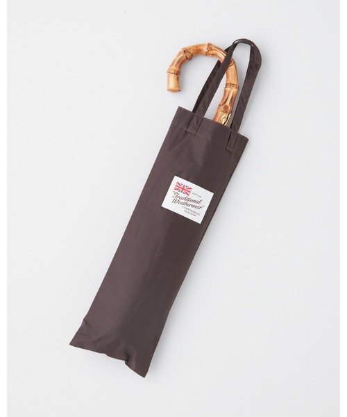 Traditional Weatherwear（トラディショナルウェザーウェア）の「FOLDING UMBRELLA BAMBOO（折りたたみ傘・レディース・ブラック/ダークブラウン/レンガ/バイオレット/セージグリーン/ネイビー・FREE）」の3枚目の写真