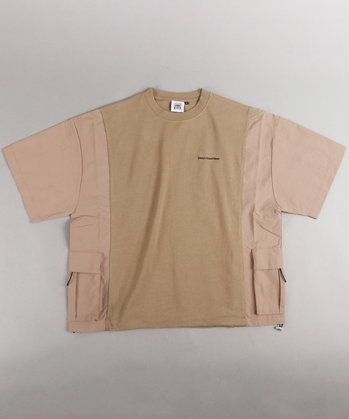 VISION STREET WEAR(ヴィジョンストリートウェア)の「VISION STREET WEAR 上下2点セットアップ サイド切替半袖Tシャツ&ナイロンカーゴショーツ SETUP(Tシャツ/カットソー・メンズ・ブラック/オフホワイト/ベージュ/ホワイト系その他・M/L/LL)」の18枚目の写真